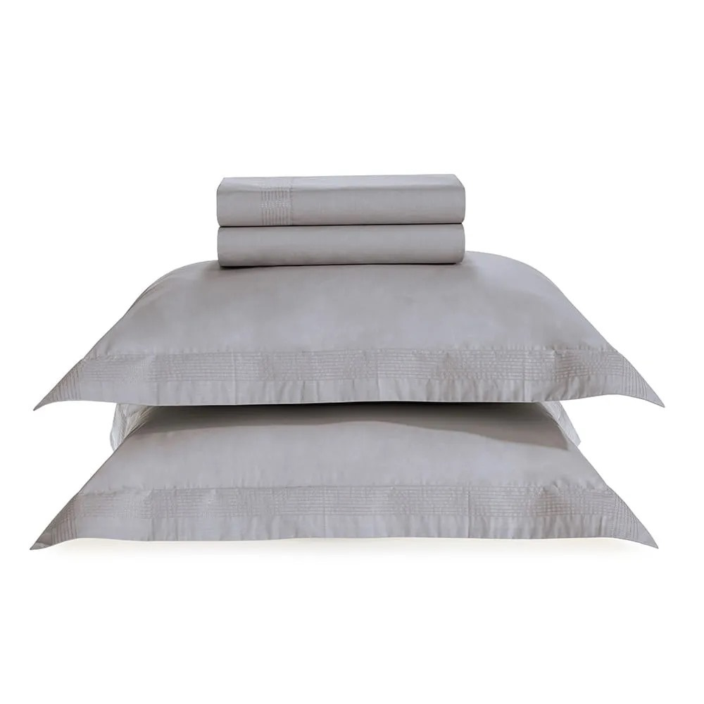 JOGO DE CAMA BERTONI GELO CASAL 2,20x2,60cm 200 fios 100% algodão Trussardi
