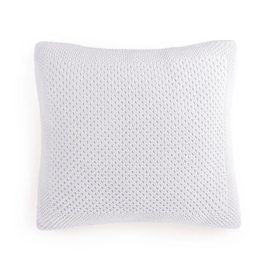 ALMOFADA VIZZONI BRANCO 45x45cm 100% algodão Tricot Trussardi