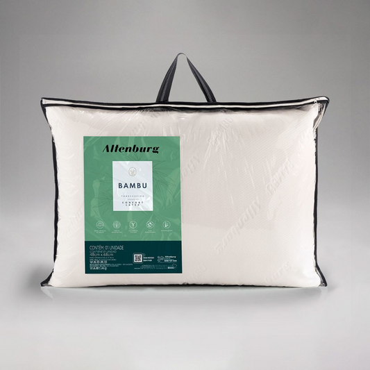 Travesseiro Altenburg Confort Latex Bambu 48x68cm Cor Branco