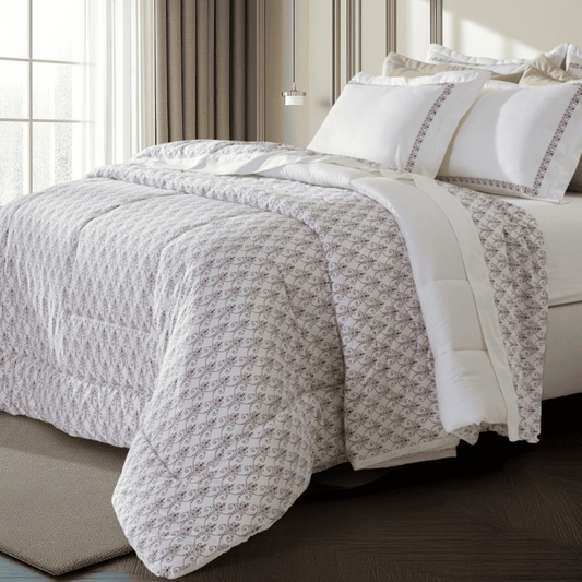 Jogo de Cama Satinee Nissi 100% Algodão Queen Estampado