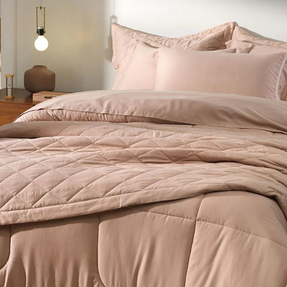 Jogo de Colcha Karsten Bossa 100% Algodão 290 x 260 cm king Rosa