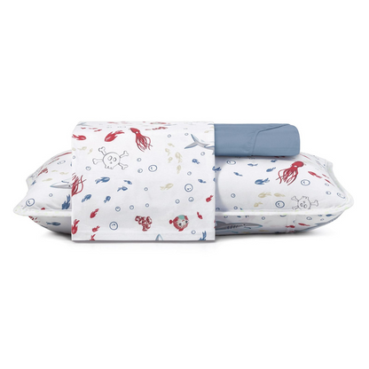 Jogo de Cama Altenburg Mundo Kids Malha Nautico Compose 4 Peças 2,10x2,40m