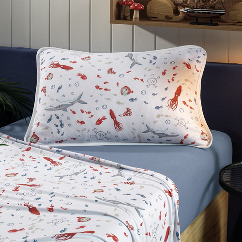 Jogo de Cama Altenburg Mundo Kids Malha Nautico Compose 4 Peças 2,10x2,40m