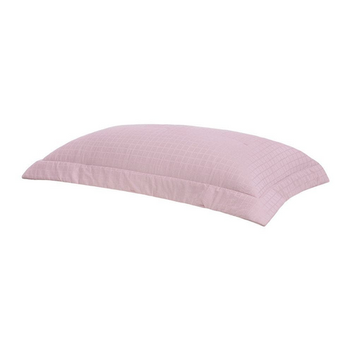 Fronha Damask Square 3 Abas 50x90 cm Cor Rosa 300 Fios 100% Algodão Cetim