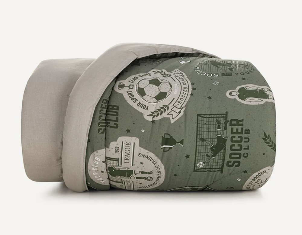 Edredom Karsten Futebol Estampado 1,80x2,50m Solteiro