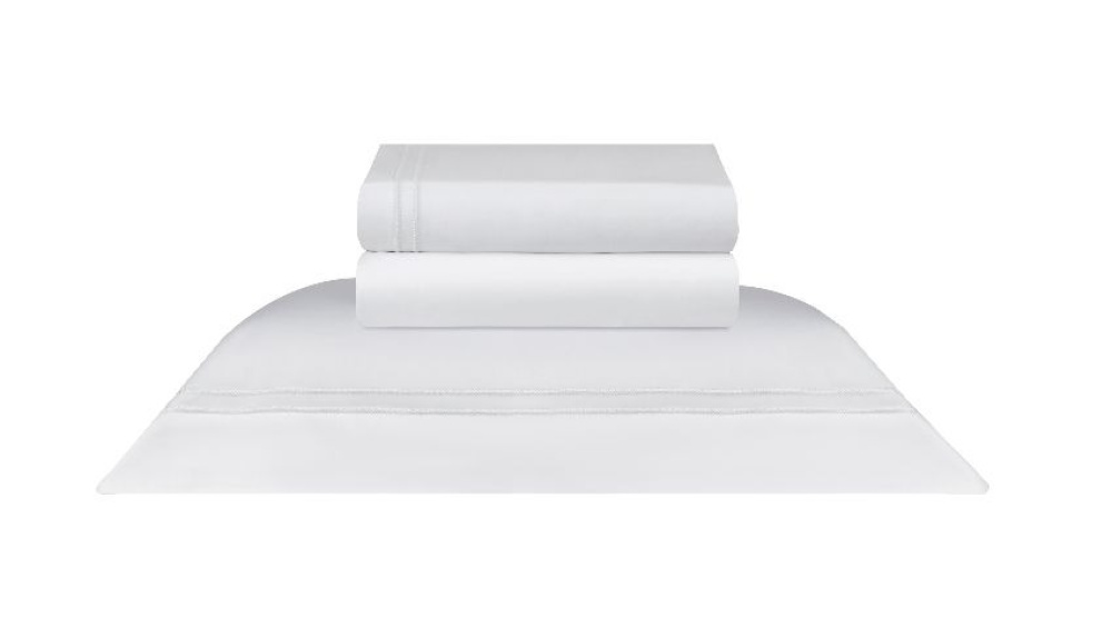 Jogo de Cama Queen Castle Branco 400 fios 100% Algodão Naturalle