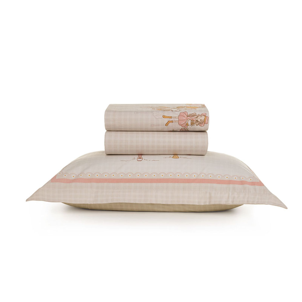 Jogo de Cama Karsten Daisy 3 peças 100% Algodão 180 x 250cm Solteiro Estampado
