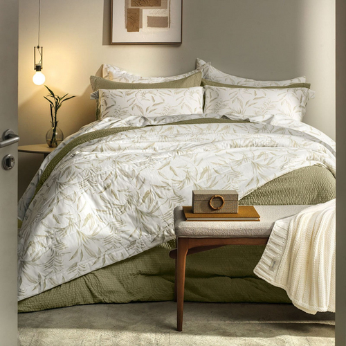 Jogo De Colcha Dimitri 3 Peças 300 Fios 290 x 260cm King Est Verde