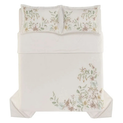 COLCHA KARSTEN C/ PORTA TRAVESSEIRO 300 FIOS CETIM 100% ALGODÃO EGÍPCIO ISLA KING