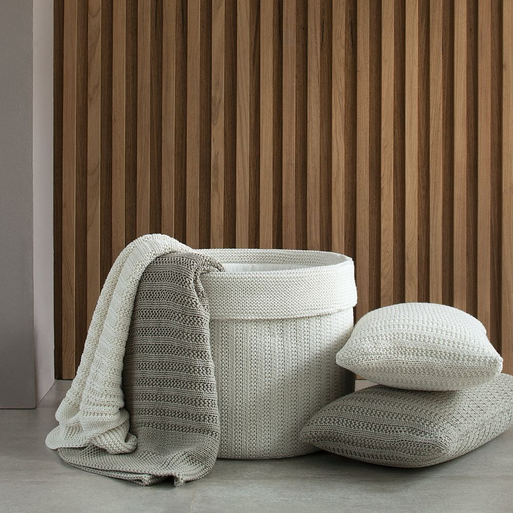 Manta Tricot Taylor 125x150 cm Cor Marfim 100% Poliéster