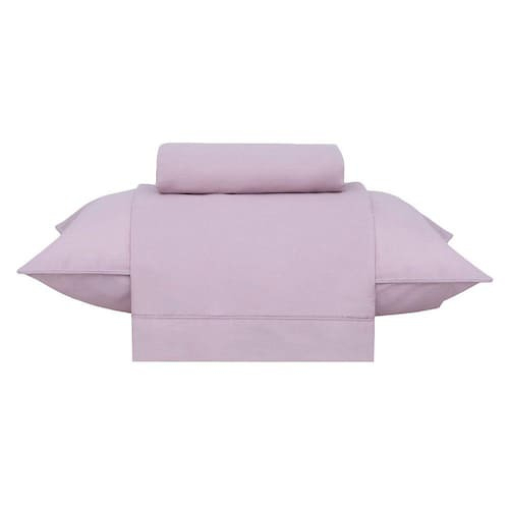 Jogo de Cama Percalle Basic 180 Fios 100% Algodão Solteiro Cor Rosa