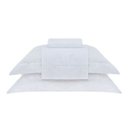 Jogo de Cama Cetim Damask Square 300 Fios 100% Algodão Queen Cor Branco