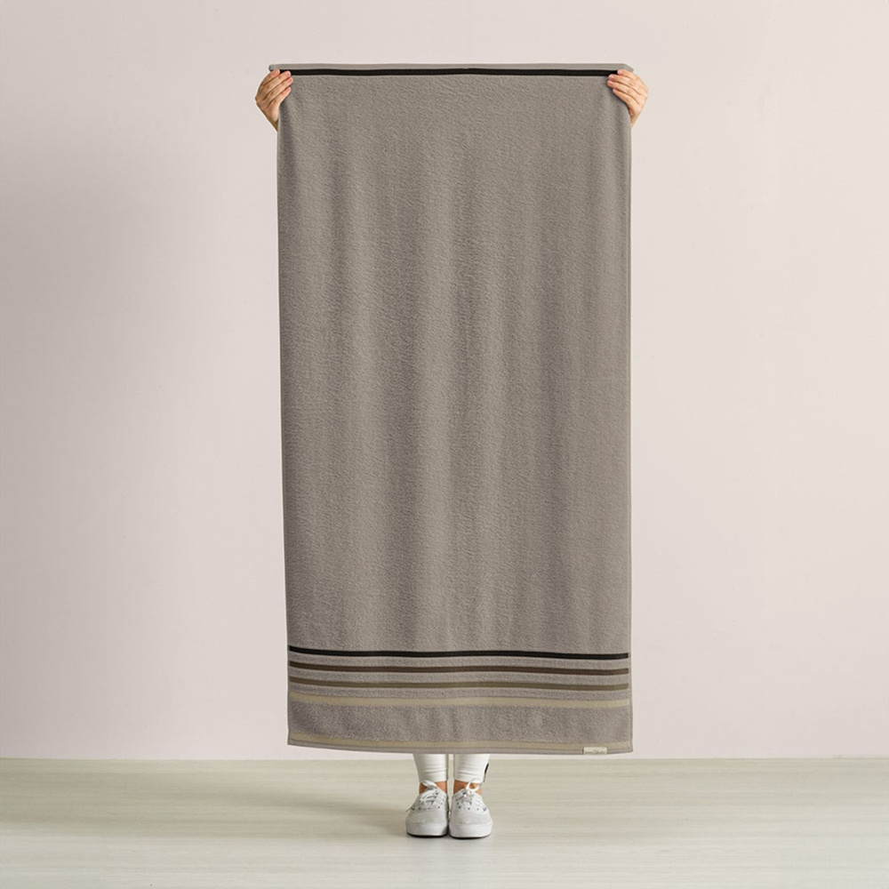 Toalha de Banho Karsten Fio Penteado Lumina Cinza