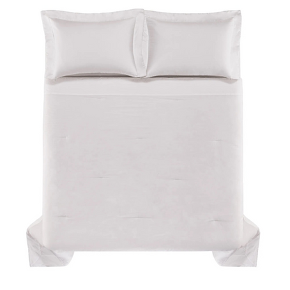 Jogo de Colcha Trussardi Dianna Queen Branco 300 Fios 100% Algodão Egípcio – 2,70 x 2,70m