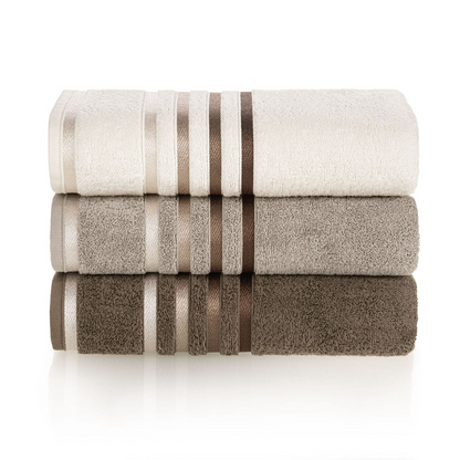 Toalha de Banho Karsten Lumina Fio Penteado Bege