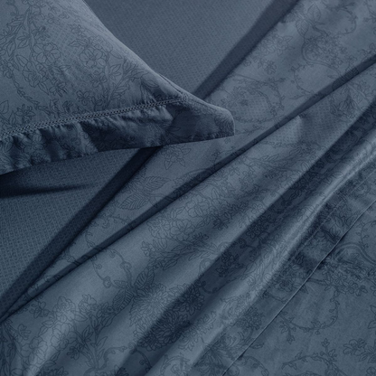 Jogo De Cama  Catena 3 Peças  180 x 250 cm Solteiro Azul