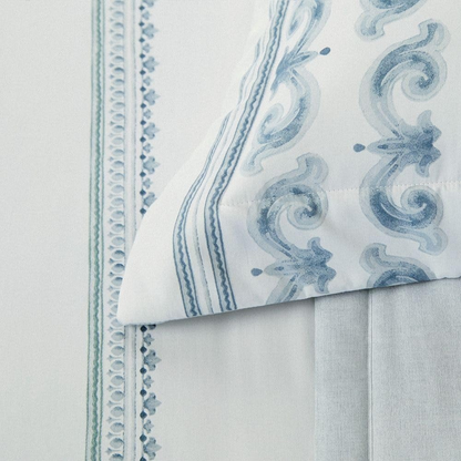 Kit Colcha Buddemeyer Bud Vision Mykonos 3 Peças 270 Fios 100% Algodão Cetim King Estampado