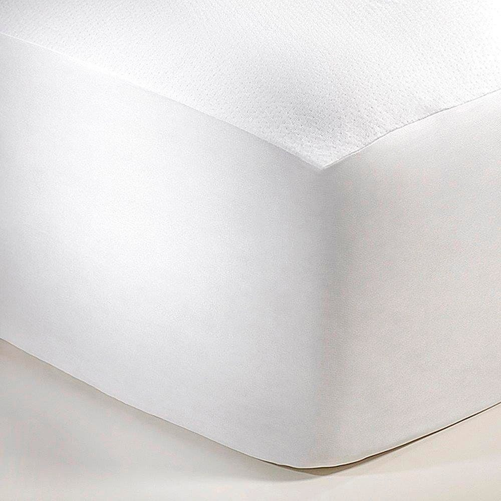 Protetor de Colchão Malha Maison II Queen 160x200x40 cm Cor Branco 100% Algodão e Poliéster Impermeável