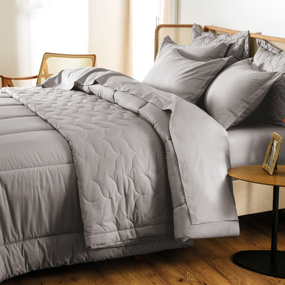 Jogo de Cama Karsten Tom 4 Peças 220 x 250cm Casal Cinza