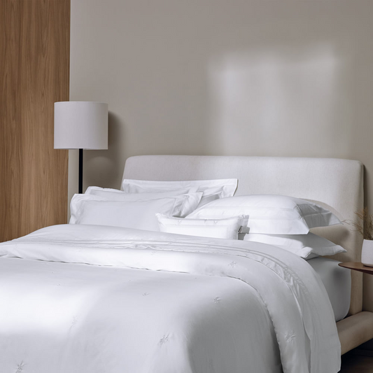 Jogo de Cama Trussardi Florim 100% Algodão 240 x 280cm Queen Branco