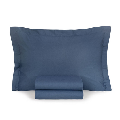 Jogo de Cama Solteiro 200 Fios 100% Algodão Tom Marinho