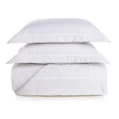 Colcha com Porta Travesseiros King Trussardi Fratelli 300 Fios 100% Algodão Egípcio Branco