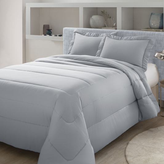 Colcha Confort Montez 300 Fios 100% Algodão Super King Cor Prata