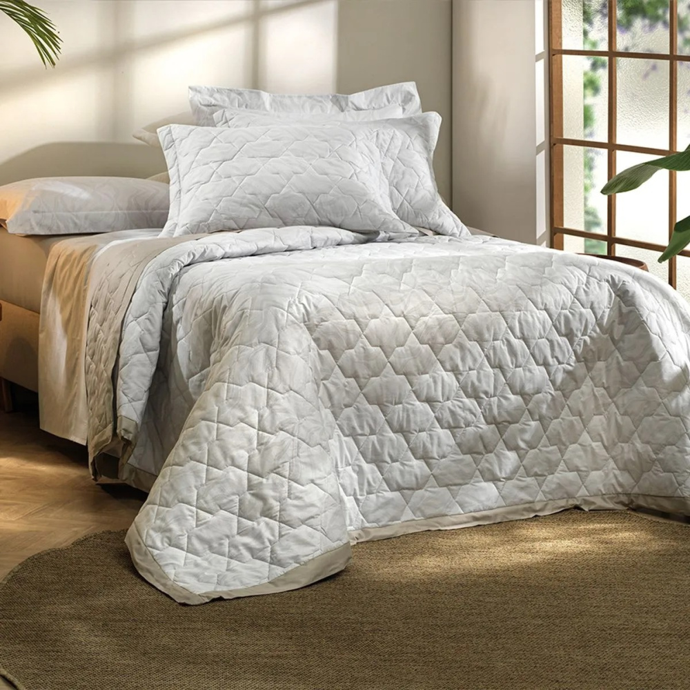 JOGO COLCHA 3PC ALGODAO LUX 200F CONECTADA CASAL ALTENBURG DUNAS