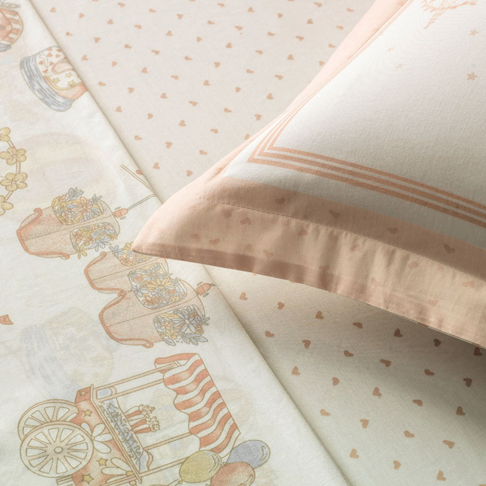 Jogo de Cama Infantil Solteiro 200 Fios 100% Algodão Vick