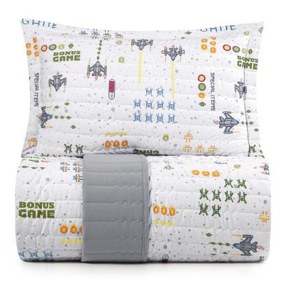 Jogo de Colcha Altenburg Mundo Kids Malha Antimicrobiana 3 Peças Virtual 2,10x2,40m