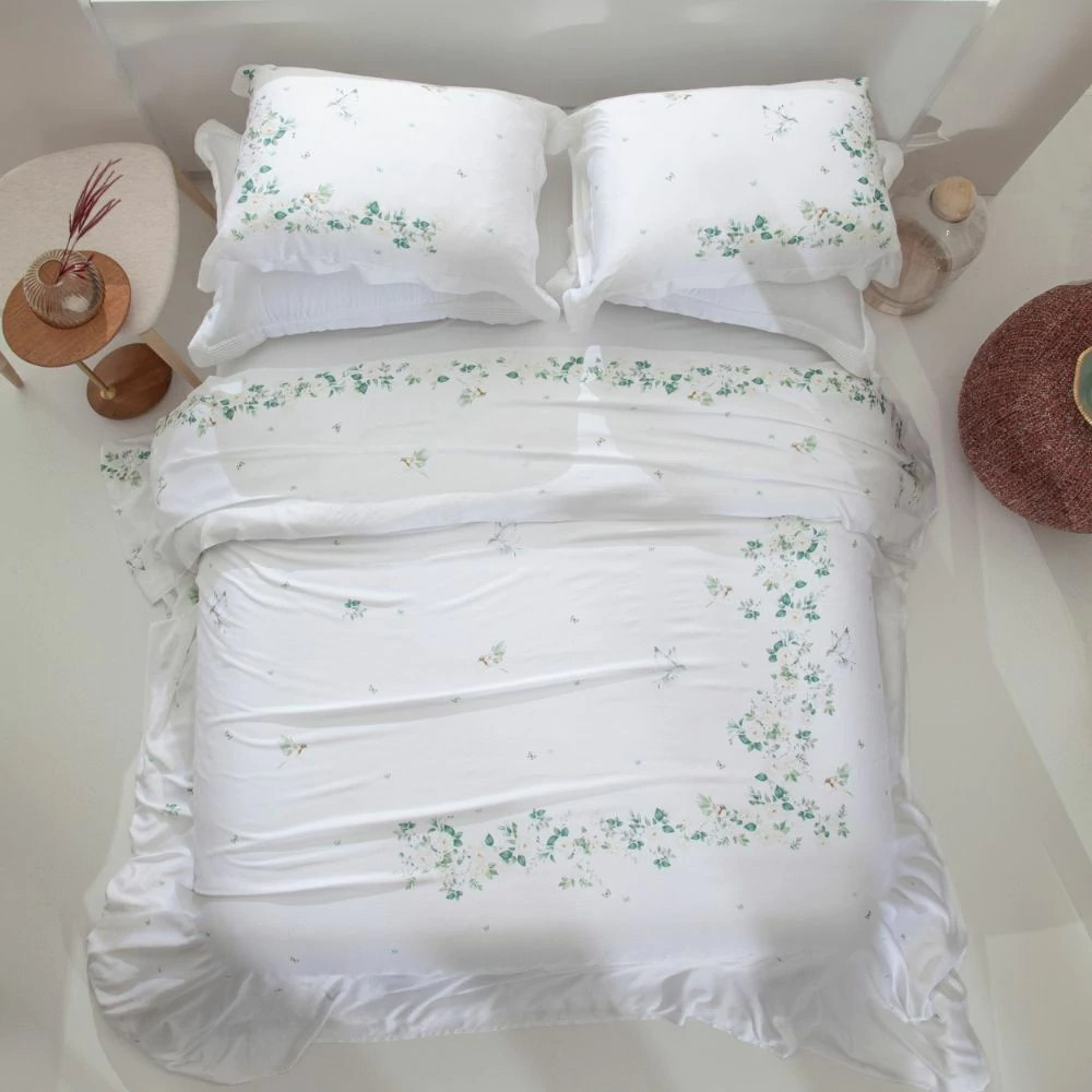 Jogo de Cama Bambu Vitore 400 Fios Estampado Queen
