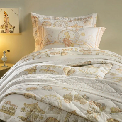 Colcha Solteiro Infantil com Porta Travesseiro 200 Fios 100% Algodão Vick