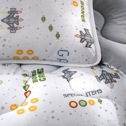 Jogo de Cama Altenburg Simples Mundo Kids Malha Virtual 3 Peças 1,38x1,88x0,30m