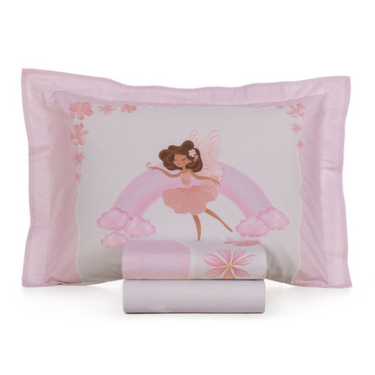 Jogo Cama Karsten Graciela 100% Algodão 1,80 x 2,50 cm Solteiro Branco