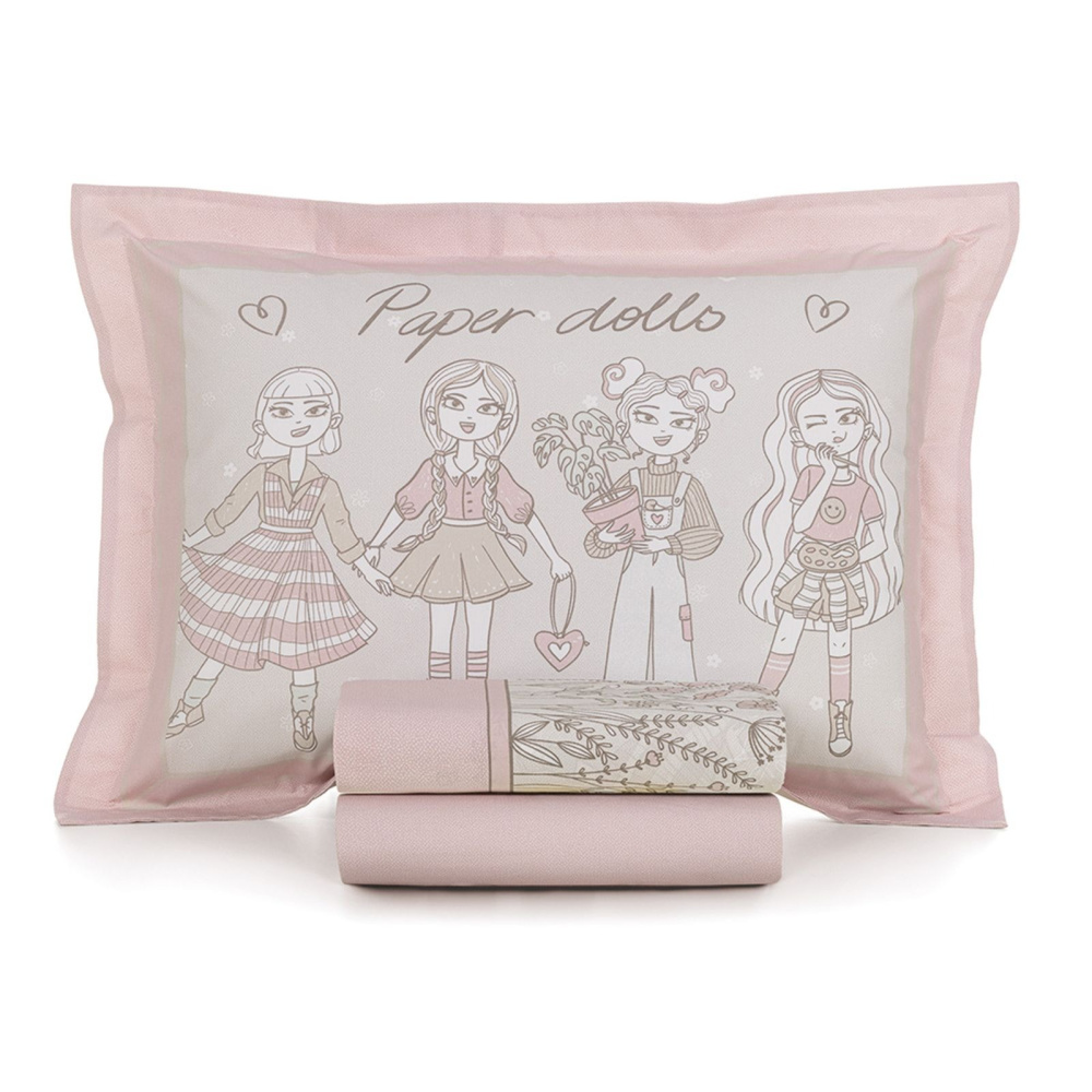 Jogo de Cama Karsten Bia 3 Peças 180 x 250cm Solteiro Rosa