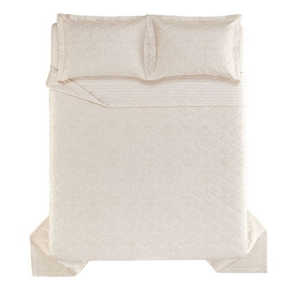 Jogo de Colcha Elisa 290 x 260cm King Est Bege