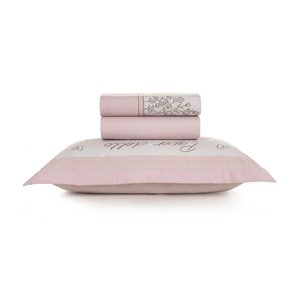 Jogo de Cama Karsten Bia 3 Peças 180 x 250cm Solteiro Rosa