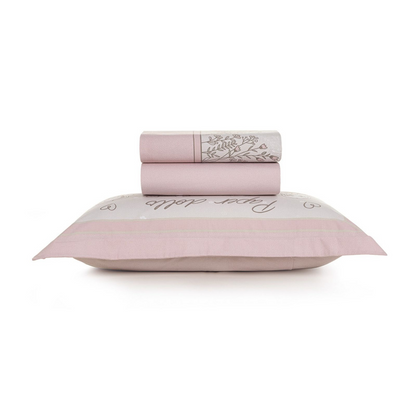 Jogo de Cama Karsten Bia 3 Peças 180 x 250cm Solteiro Rosa