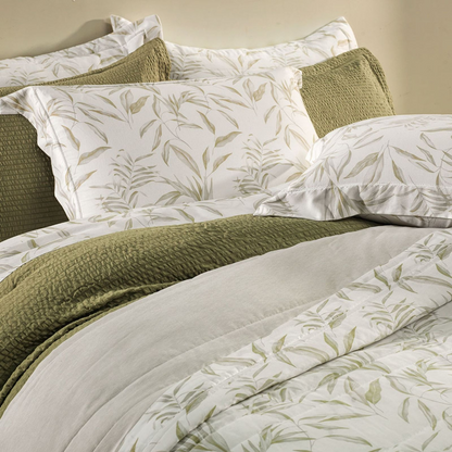 Jogo De Colcha Dimitri 3 Peças 300 Fios 290 x 260cm King Est Verde