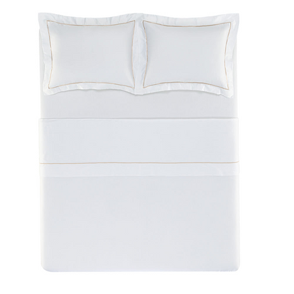 Jogo de Cama Dominicani 280 x 280cm King  Branco