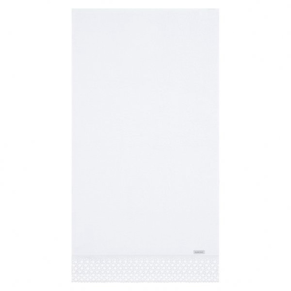 Toalha de Banho com Aplicação Lovely 70x140 cm Cor Branco 100% Algodão