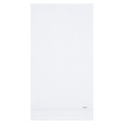 Toalha de Banho com Aplicação Lovely 70x140 cm Cor Branco 100% Algodão