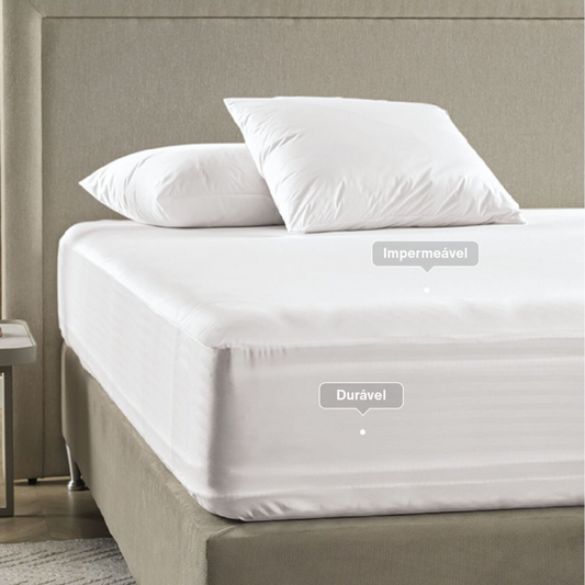 Protetor de Colchão Francis Impermeável 193 x 203 x 40cm King Branco