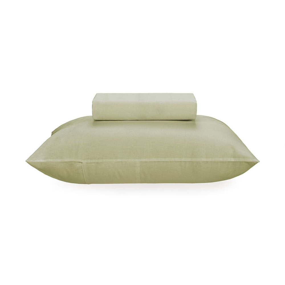 Jogo de Cama Karsten Matiza 2 Peças 100% Algodão Solteiro Chá Verde