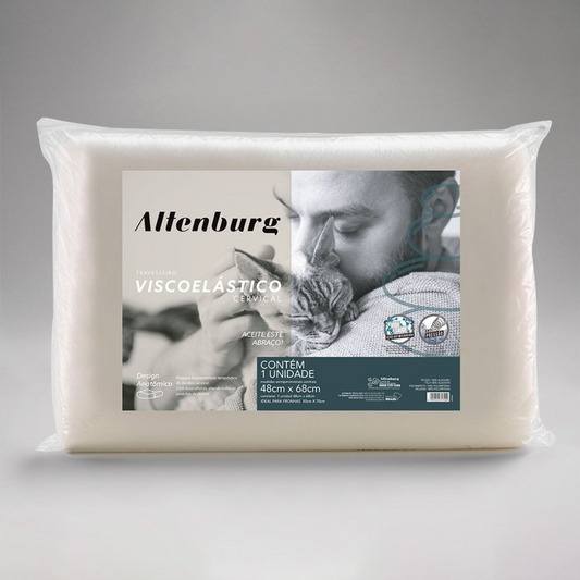 Travesseiro Altenburg Viscoelástico Cervical 48x68cm Cor Marfim
