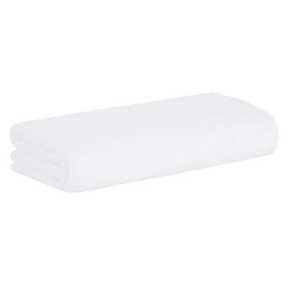 Toalha de Banho com Aplicação Lovely 70x140 cm Cor Branco 100% Algodão