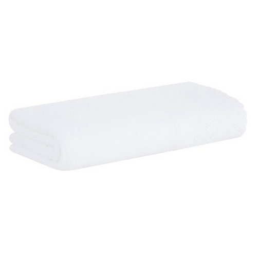 Toalha de Banho com Aplicação Lovely 70x140 cm Cor Branco 100% Algodão