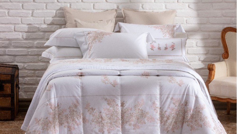 Jogo de Cama Queen Grasse 200 fios 100% Algodão Naturalle