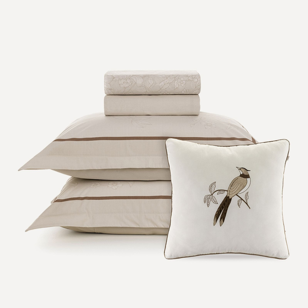 Jogo de Cama Queen com Capa de Almofada 100% Algodão Mallu Karsten