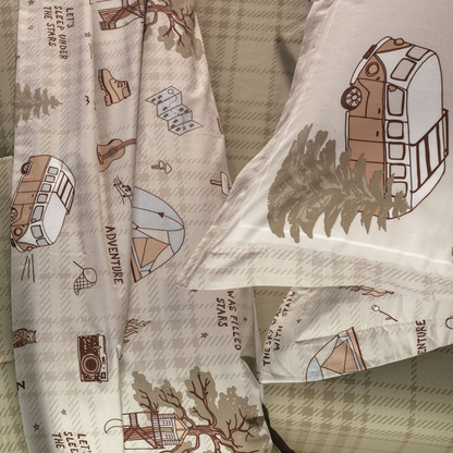 Jogo de Cama Infantil Solteiro 200 Fios 100% Algodão Aventura